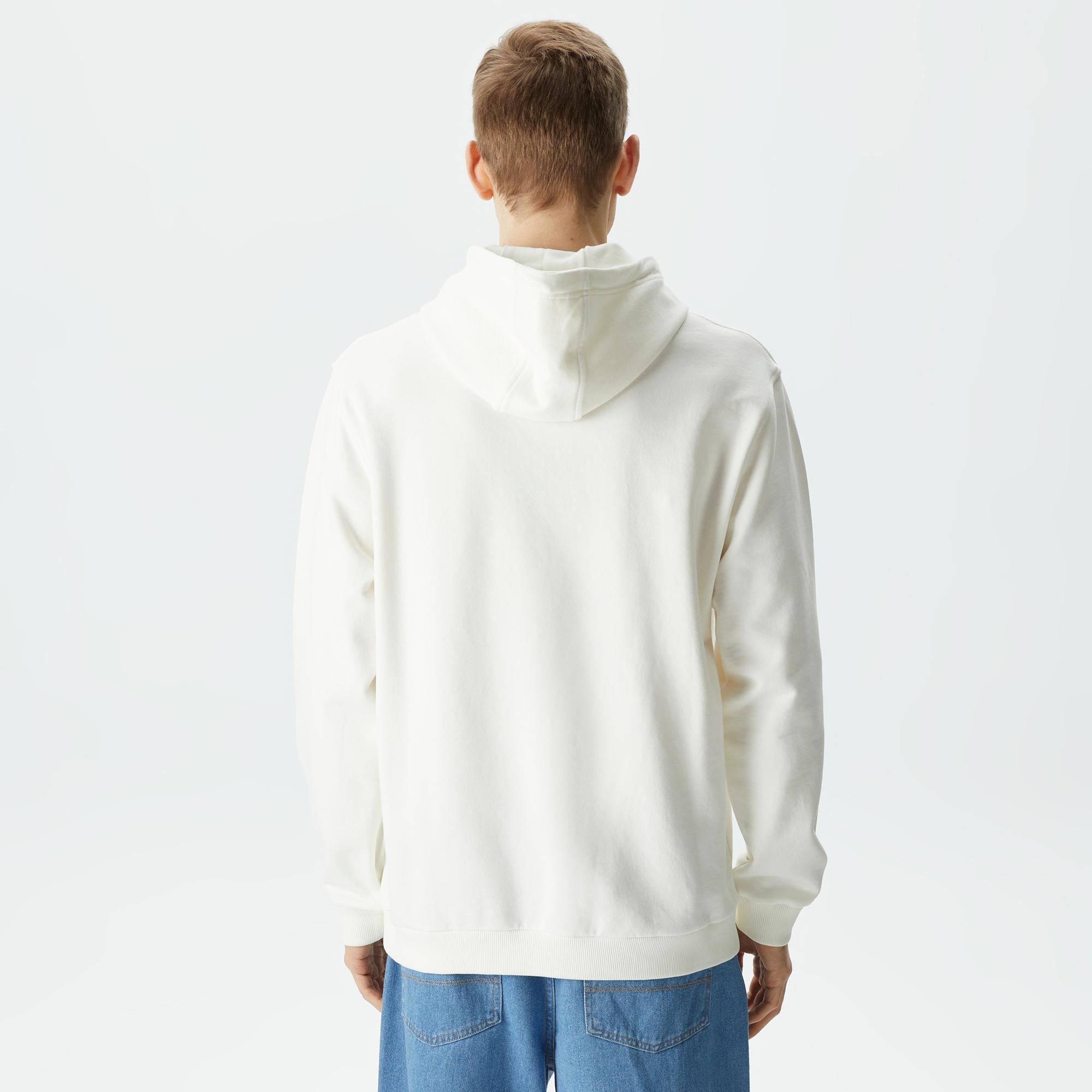 UNITED4 Classic Erkek Beyaz Hoodie