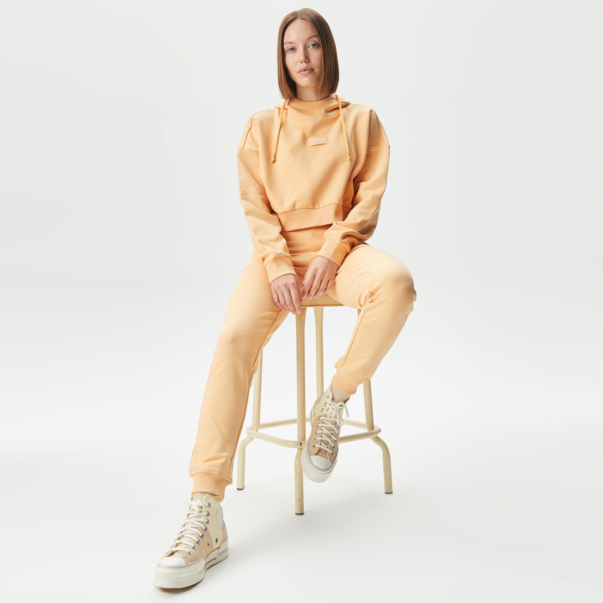 UNITED4 Classic Kadın Turuncu  Hoodie