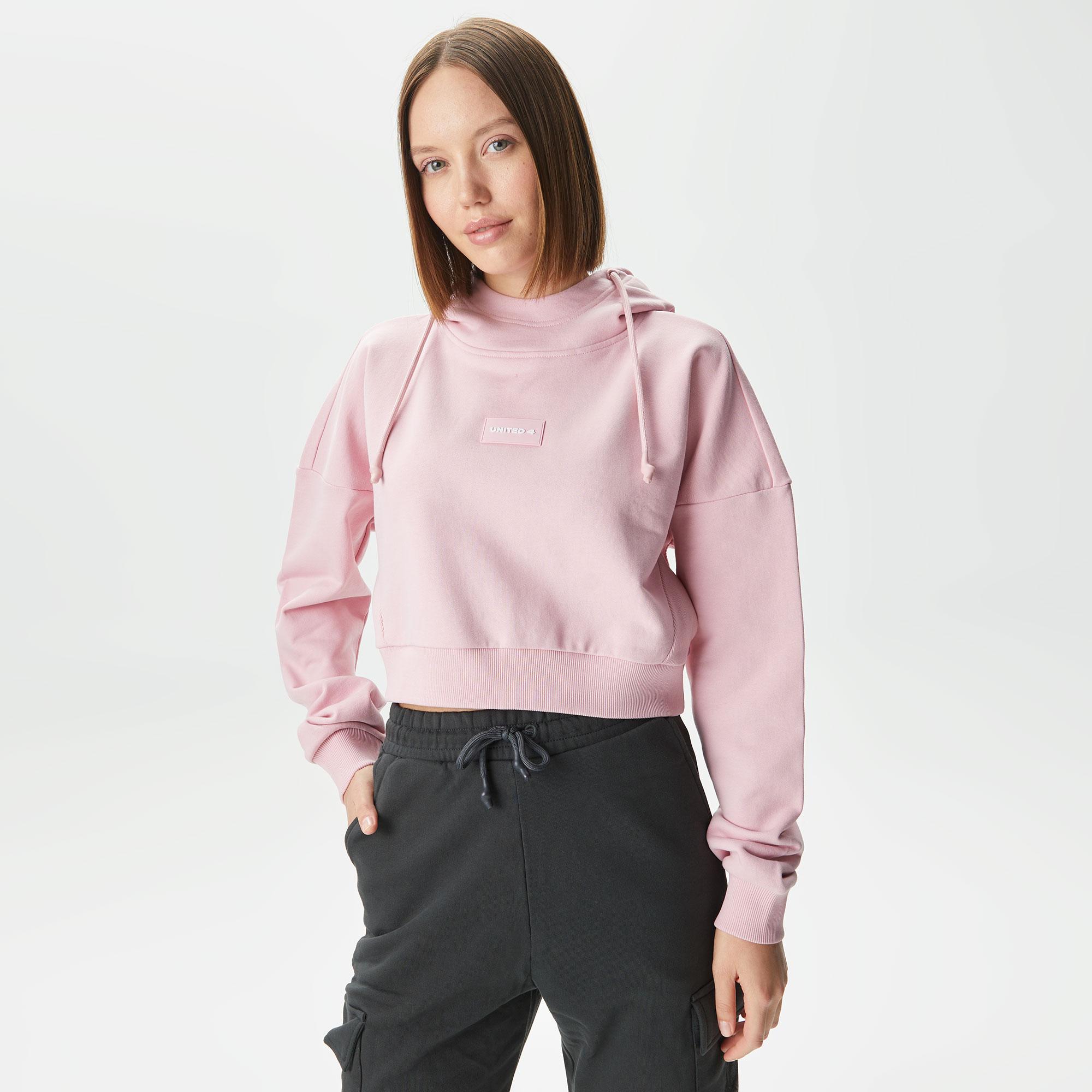 UNITED4 Classic Kadın Pembe Hoodie