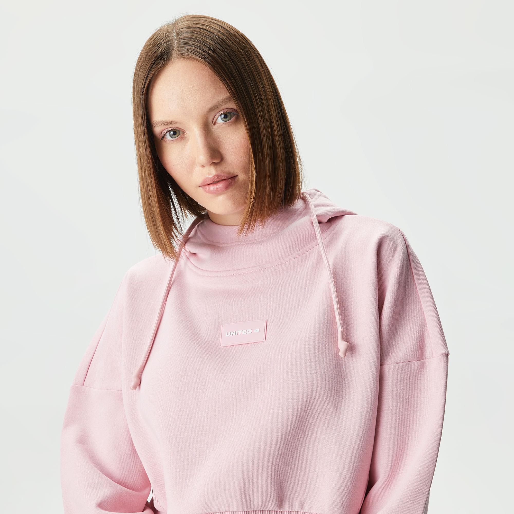 UNITED4 Classic Kadın Pembe Hoodie