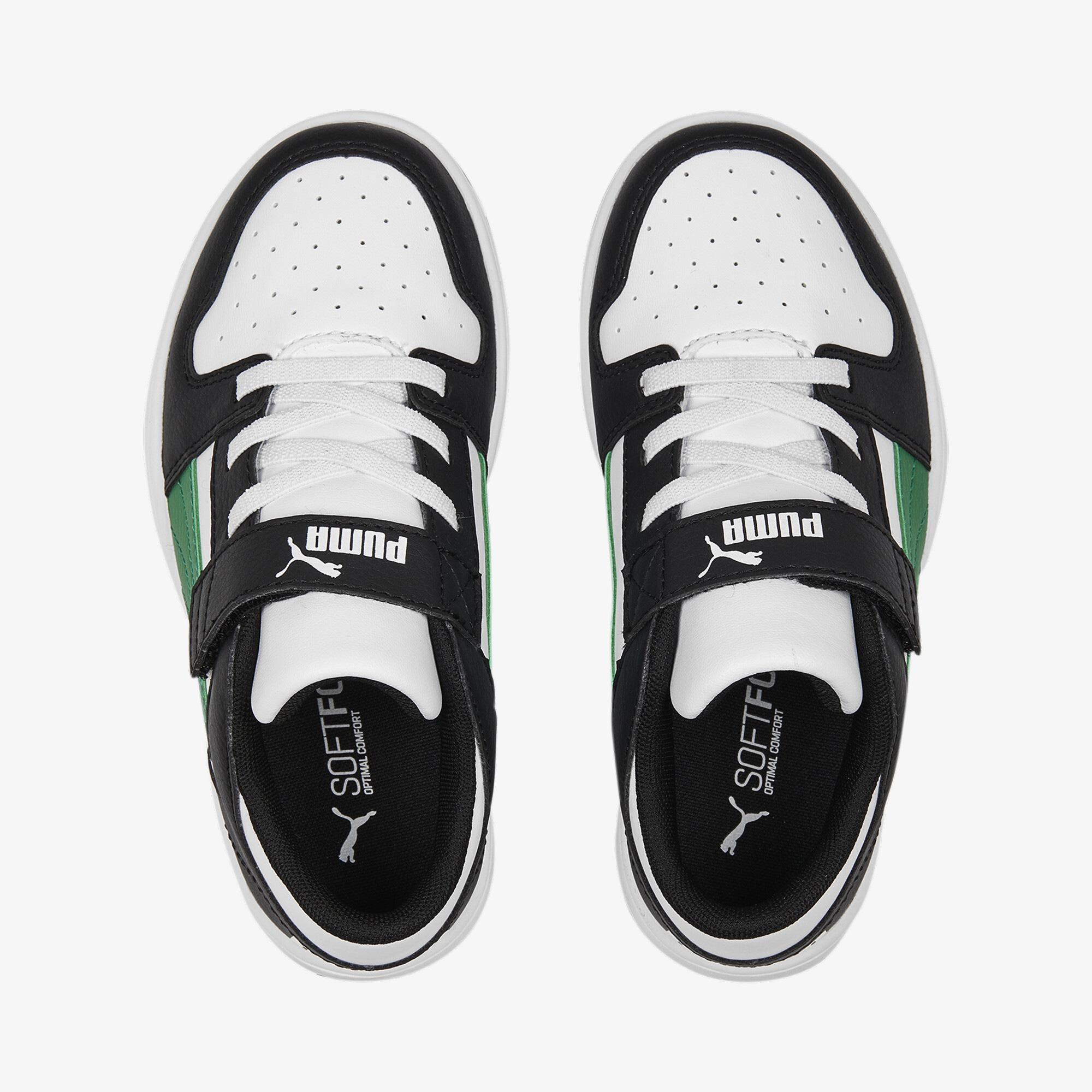 Puma Pm Rebound Layup Lo Sl Çocuk Siyah/Yeşil Spor Ayakkabı