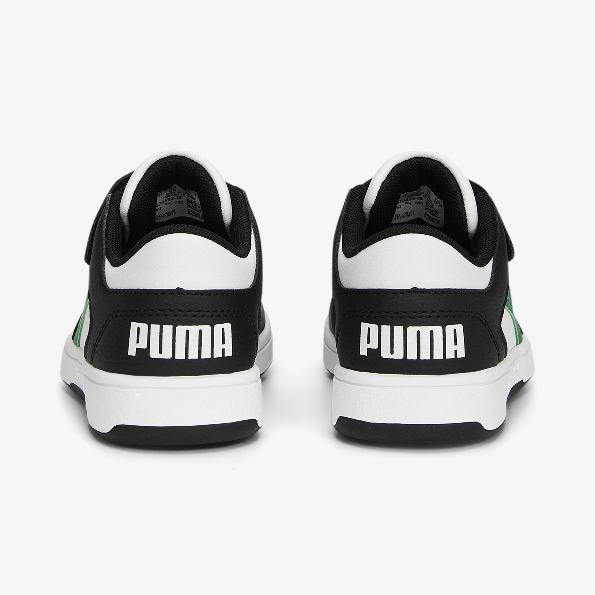 Puma Pm Rebound Layup Lo Sl Çocuk Siyah/Yeşil Spor Ayakkabı