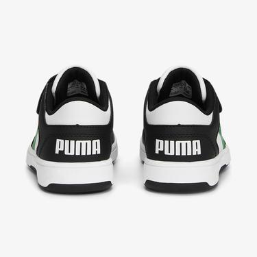  Puma Pm Rebound Layup Lo Sl Çocuk Siyah/Yeşil Spor Ayakkabı
