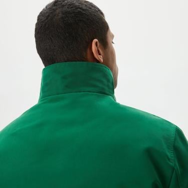  Erkek Kapüşonlu Yeşil Çıkarılabilir Yelek Detaylı Mont