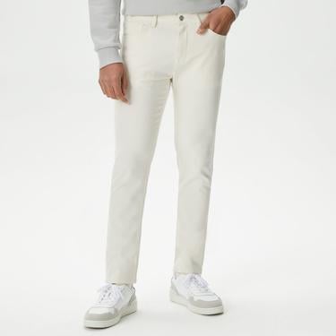  Erkek Slim Fit Krem Pantolon