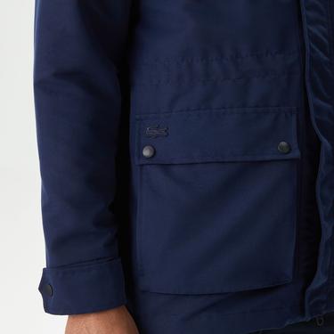  Erkek Kapüşonlu Lacivert Mont