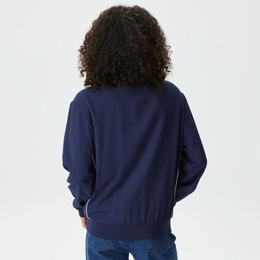  Kadın Hakim Yaka Lacivert Mont