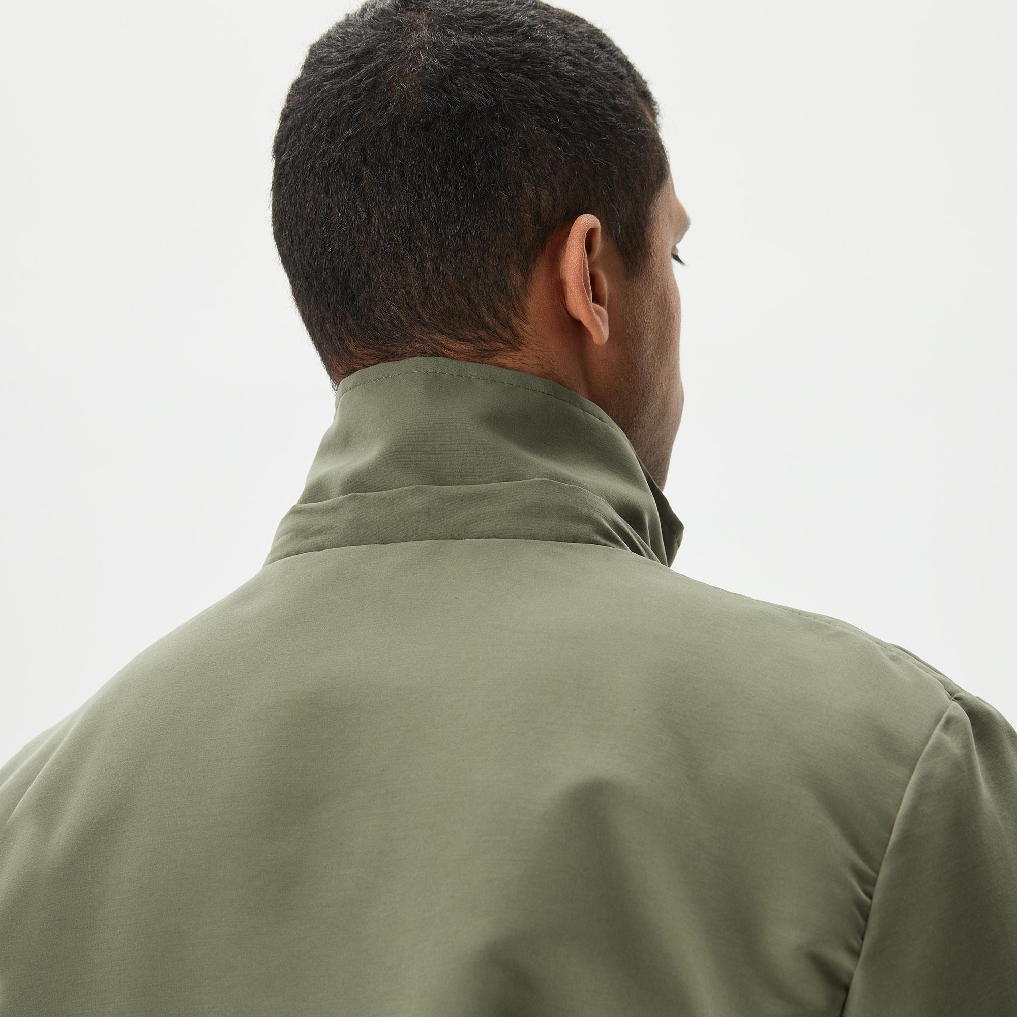 Erkek Kapüşonlu Haki Mont