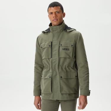  Erkek Kapüşonlu Haki Mont