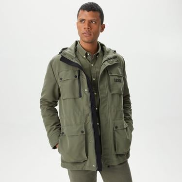  Erkek Kapüşonlu Haki Mont