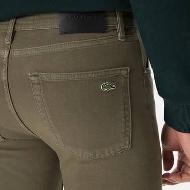  Erkek Slim Fit Haki Jean Pantolon