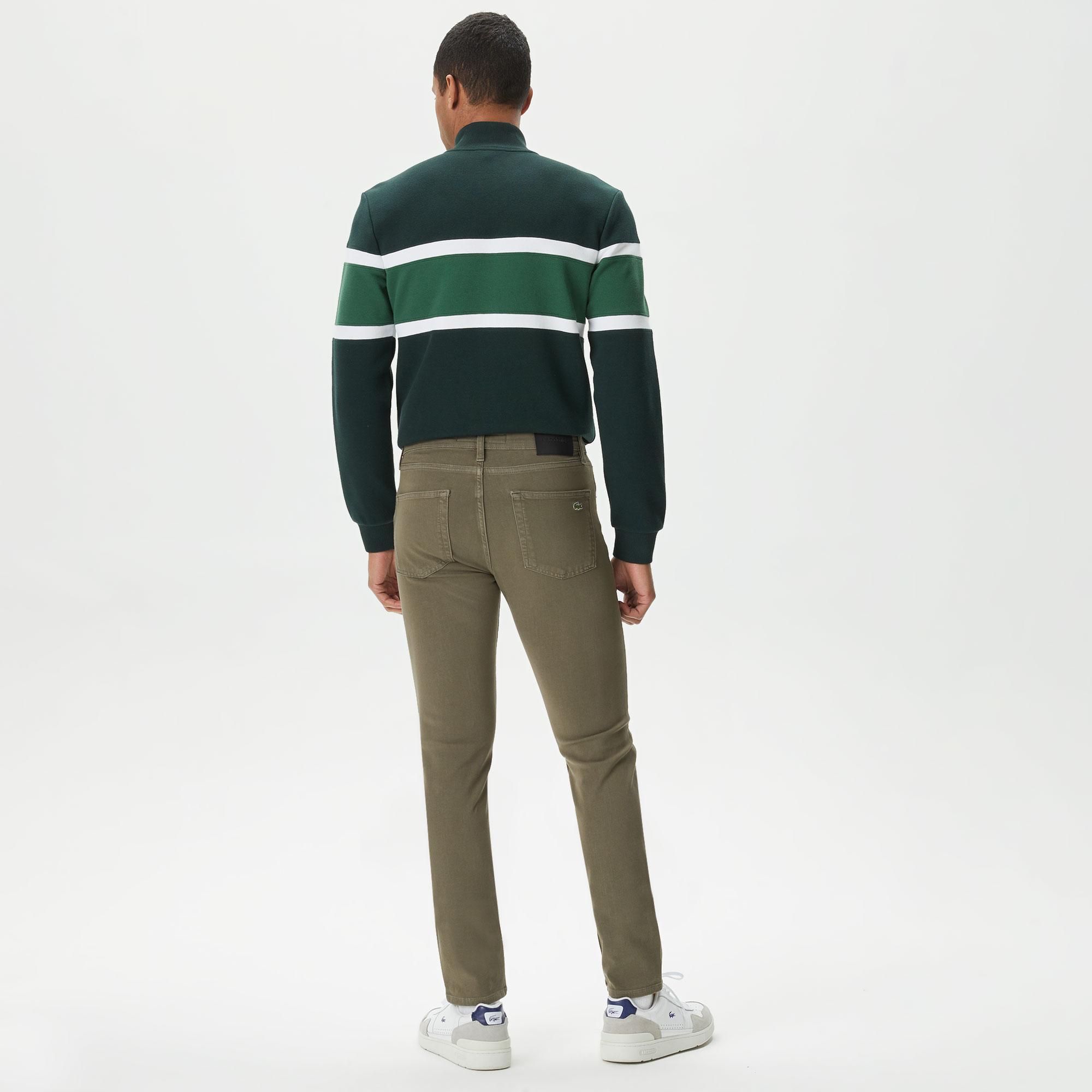 Erkek Slim Fit Haki Jean Pantolon