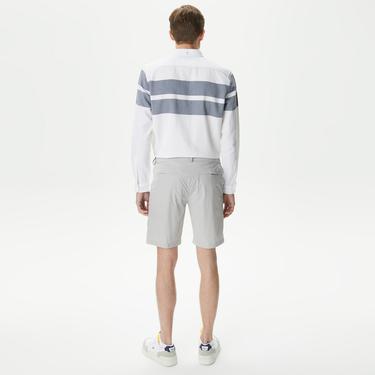  Erkek Slim Fit Gri Bermuda