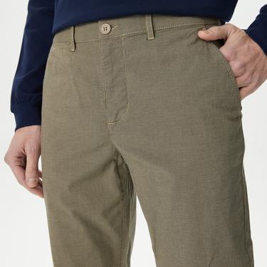  Erkek Slim Fit Chino Bej Pantolon