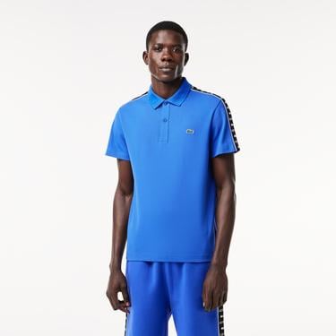  Erkek Regular Fit Baskılı Mavi Polo