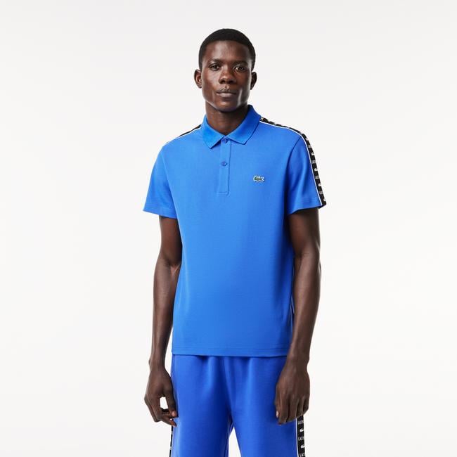  Erkek Regular Fit Baskılı Mavi Polo