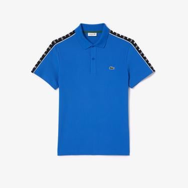  Erkek Regular Fit Baskılı Mavi Polo