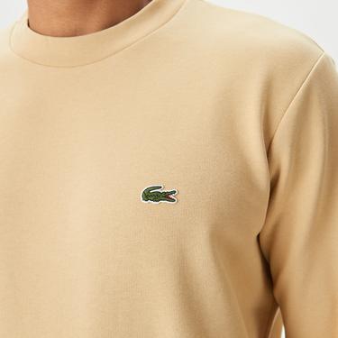  Erkek Classic Fit Bisiklet Yaka Organik Pamuk Bej Sweatshirt