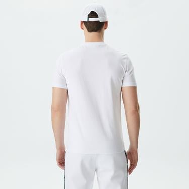  Erkek Regular Fit Bisiklet Yaka Baskılı Beyaz T-Shirt
