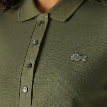  Kadın Slim Fit Haki Polo