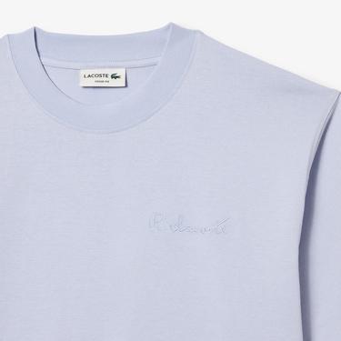  Erkek Loose Fit Bisiklet Yaka Açık Mavi T-Shirt