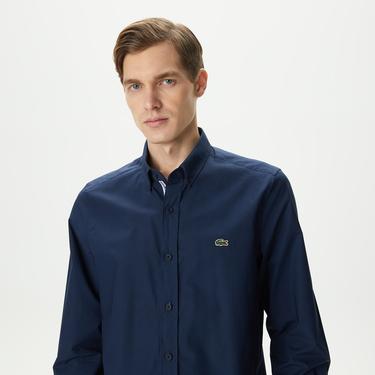  Erkek Slim Fit Lacivert Gömlek