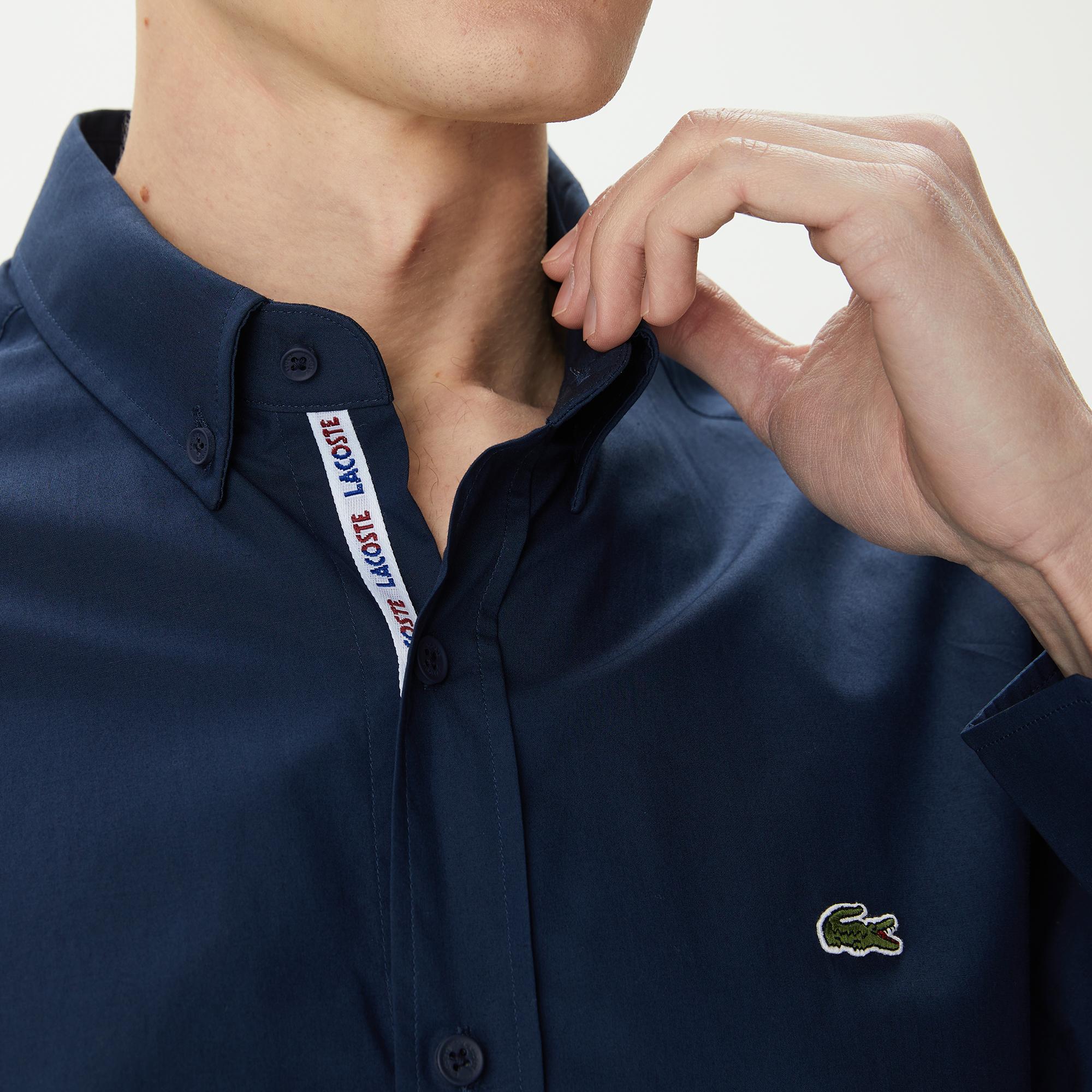 Erkek Slim Fit Lacivert Gömlek