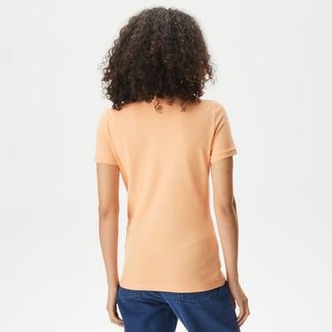  Kadın Slim Fit Turuncu Polo