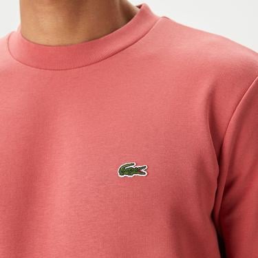  Erkek Classic Fit Bisiklet Yaka Organik Pamuk Pembe Sweatshirt