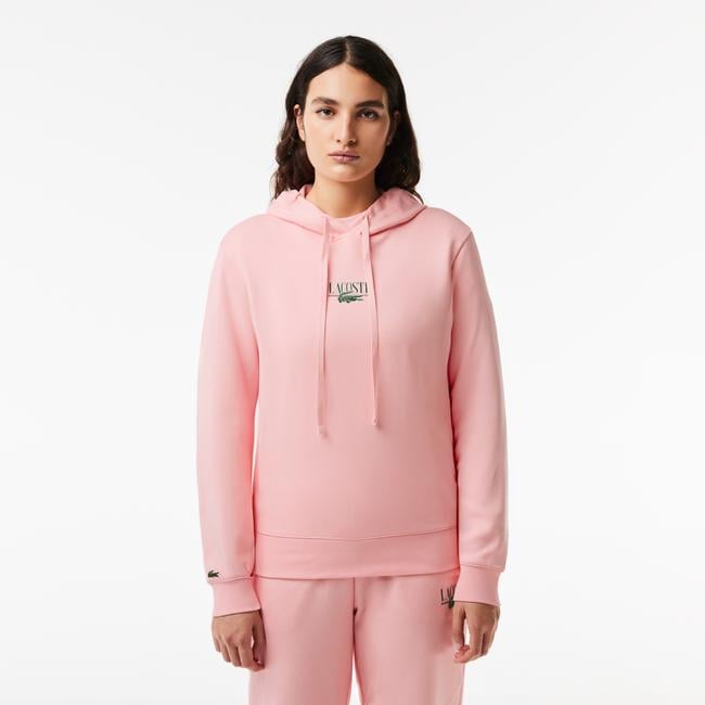  Kadın Polo Yaka Pembe Sweatshirt