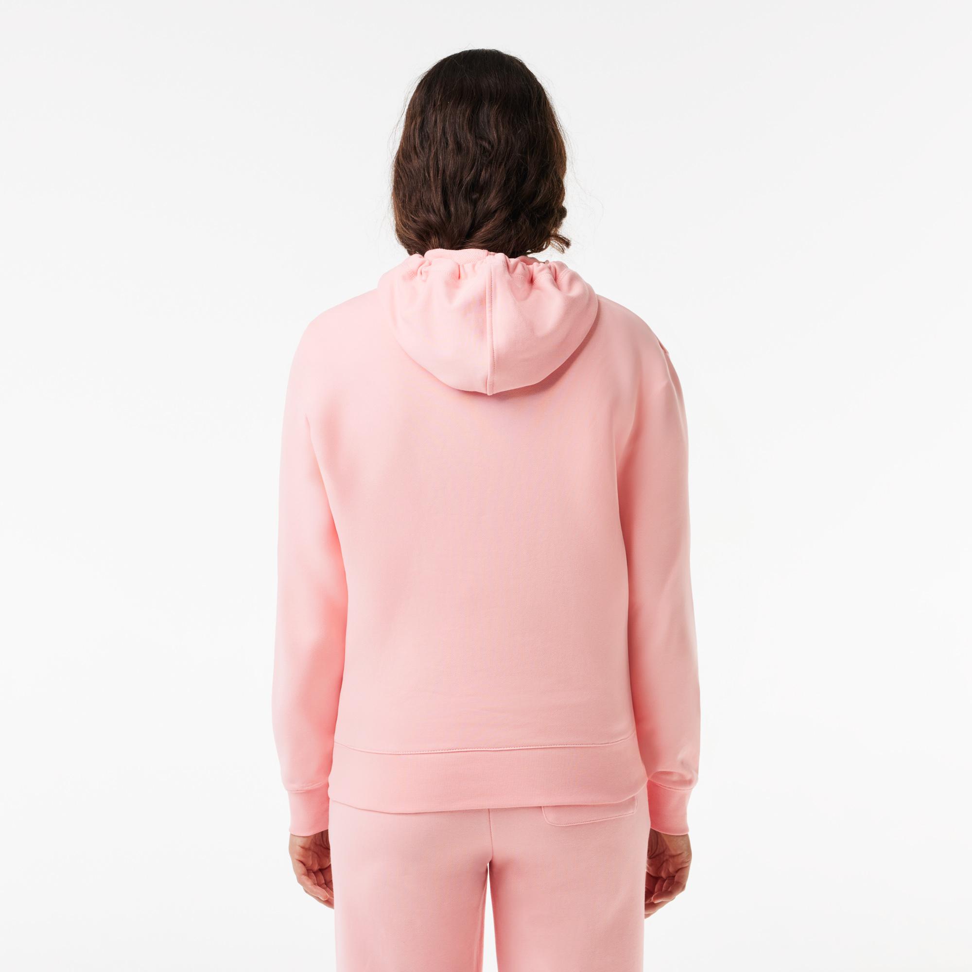 Kadın Polo Yaka Pembe Sweatshirt