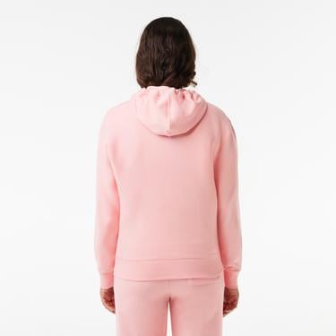  Kadın Polo Yaka Pembe Sweatshirt