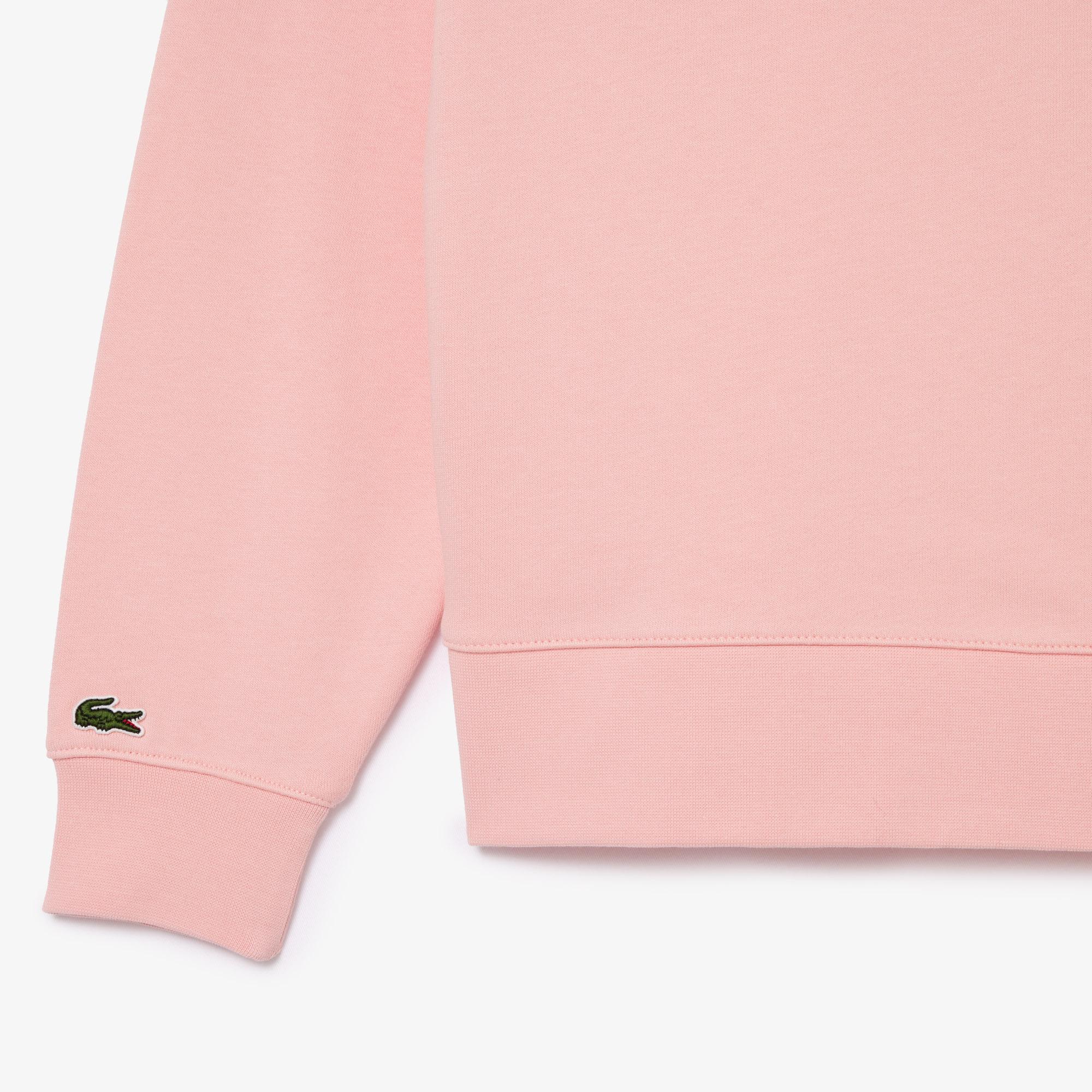 Kadın Polo Yaka Pembe Sweatshirt