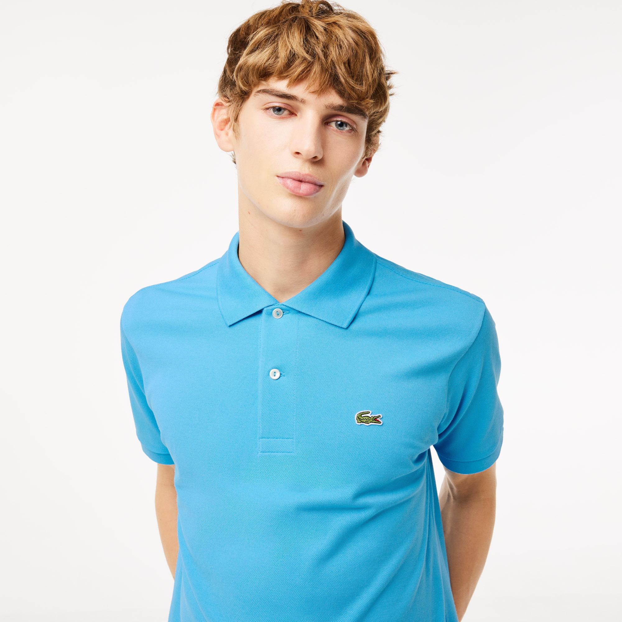 L.12.12 Erkek Classic Fit Mavi Polo