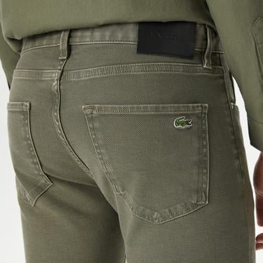  Erkek Slim Fit Haki Jean Pantolon