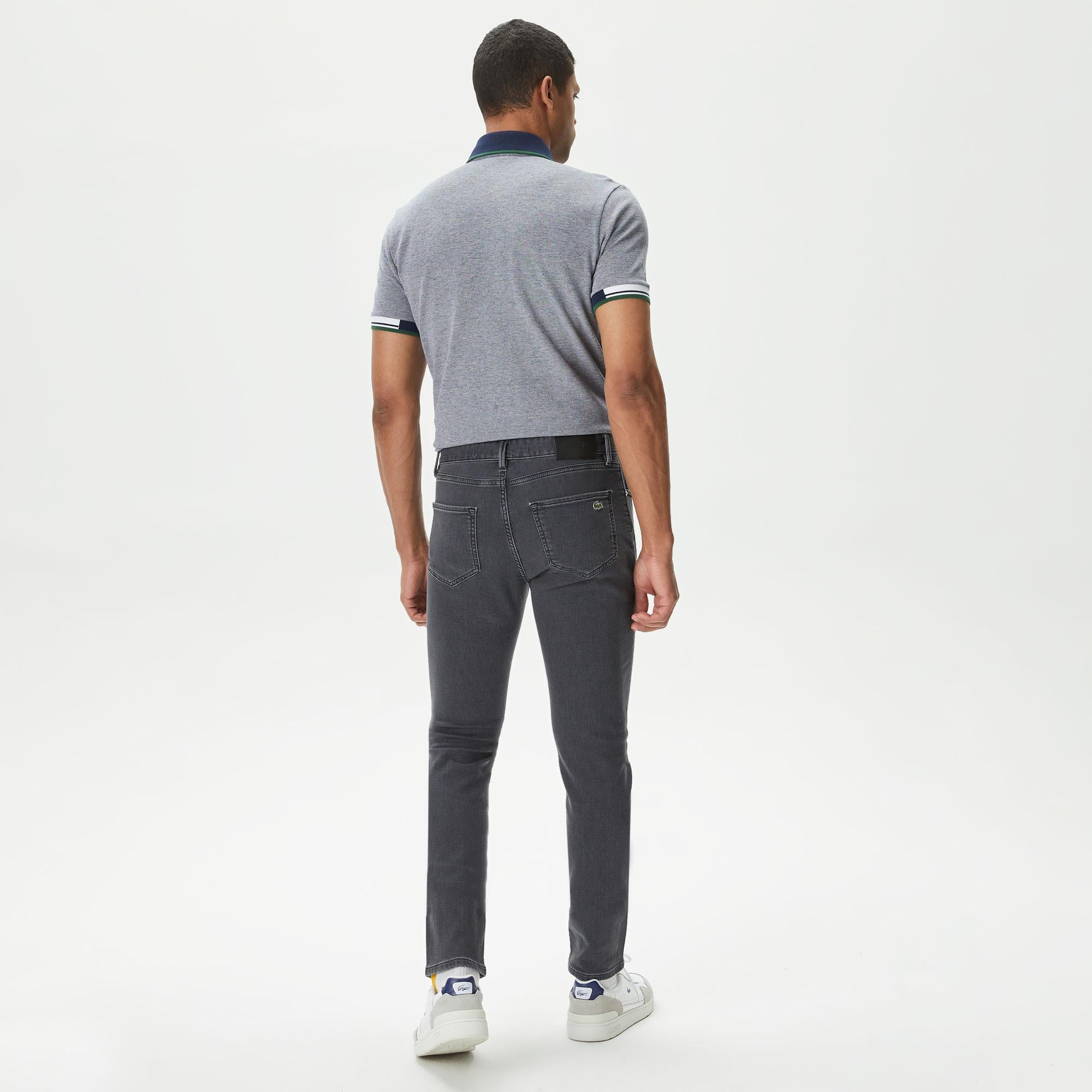 Lacoste Erkek Slim Fit Gri Jean Pantolon