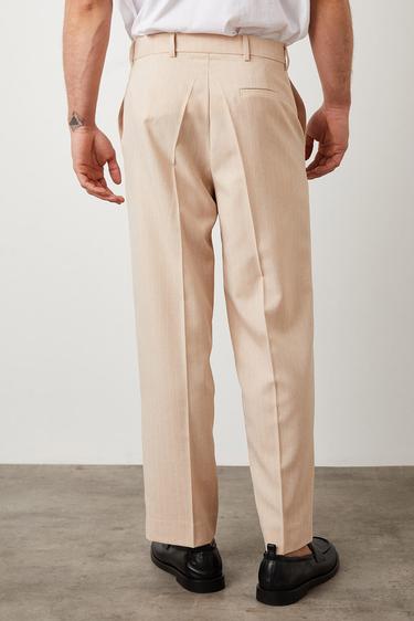  Çizgili Boru Paça Pantolon