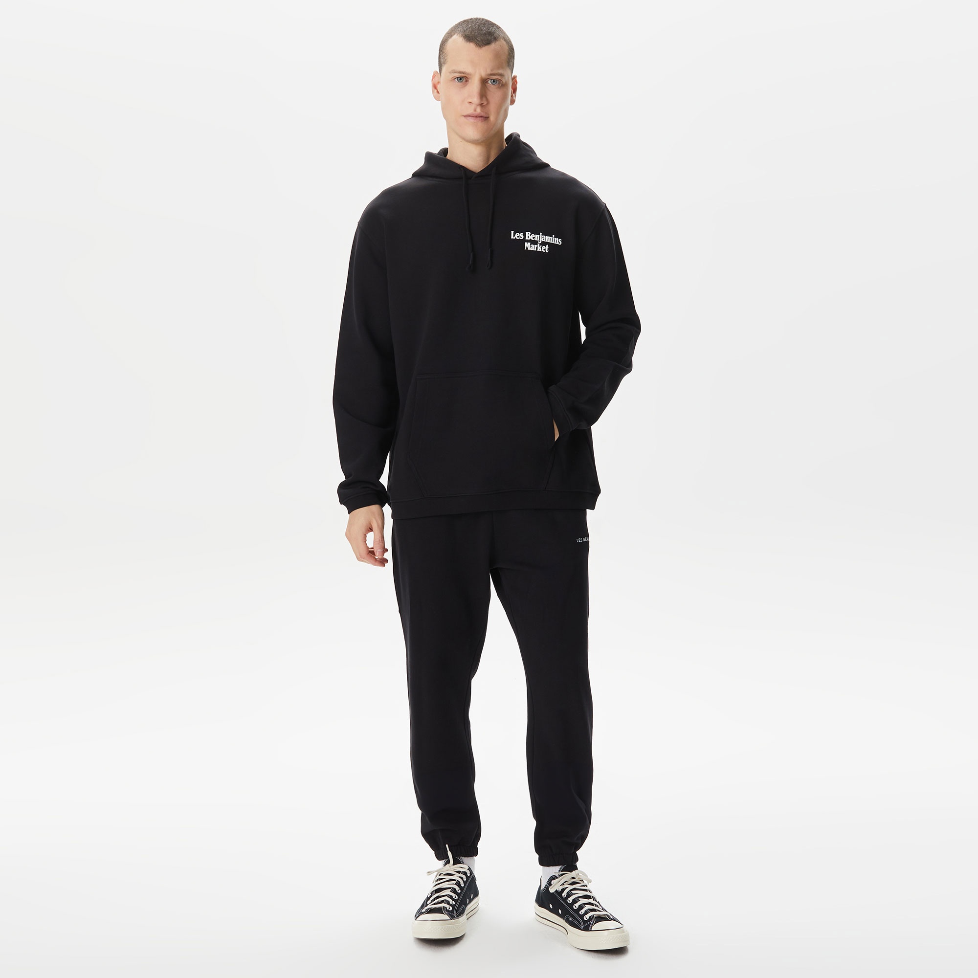 Les Benjamins x Market Call My 601 Unisex Siyah Sweatshirt