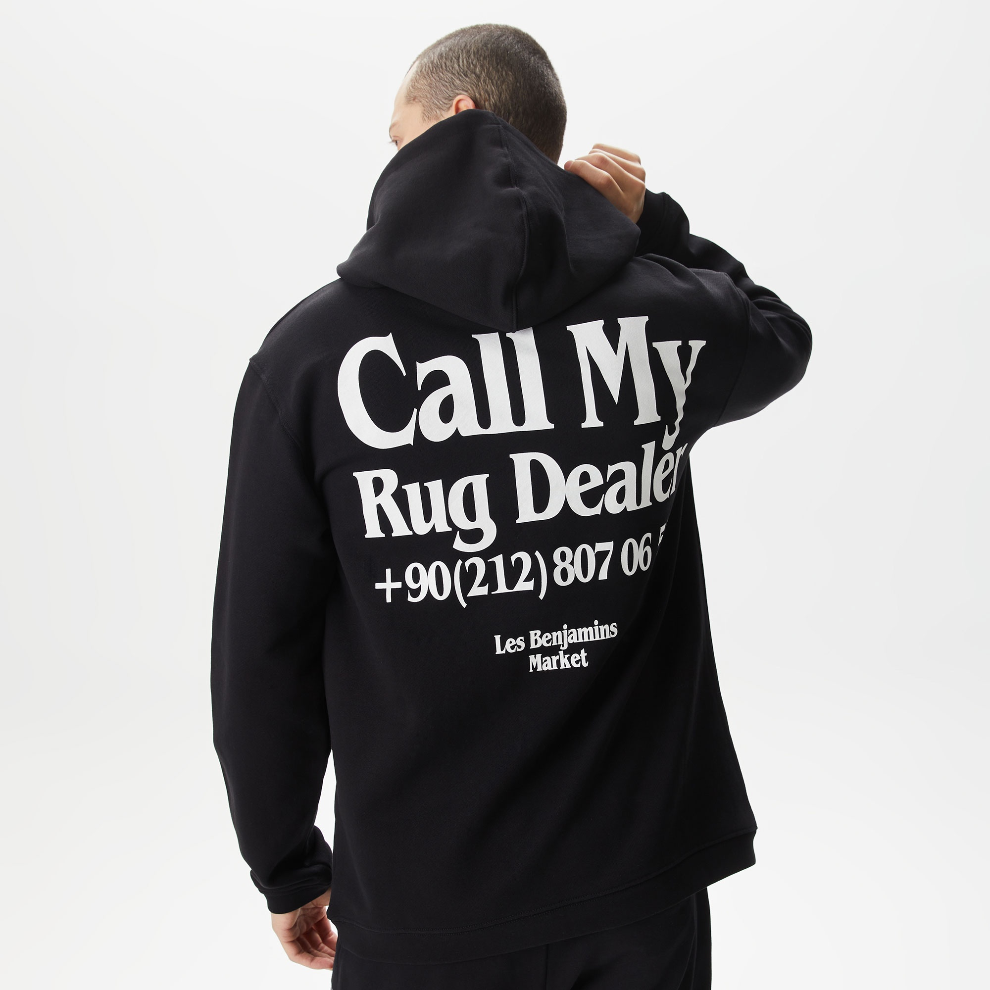 Les Benjamins x Market Call My 601 Unisex Siyah Sweatshirt