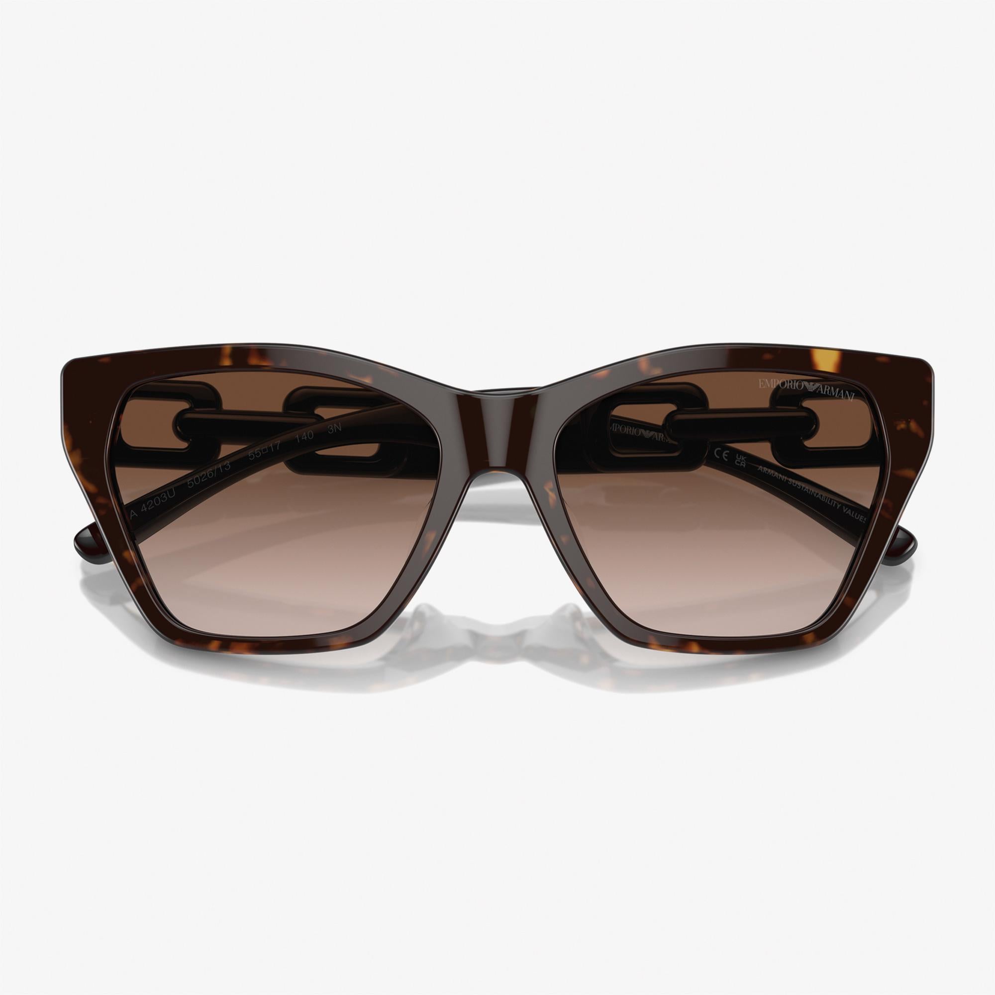 EMPORIO ARMANI 0EA4203U Acetate Kadın Kahverengi Güneş Gözlüğü