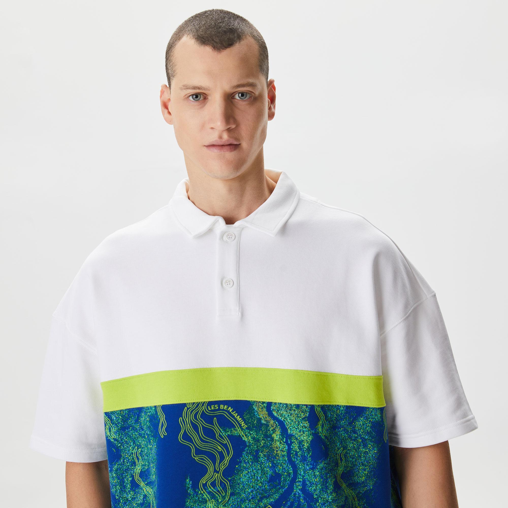 Les Benjamins Kısmet Voyage East to West 003 Erkek Beyaz Polo T-Shirt