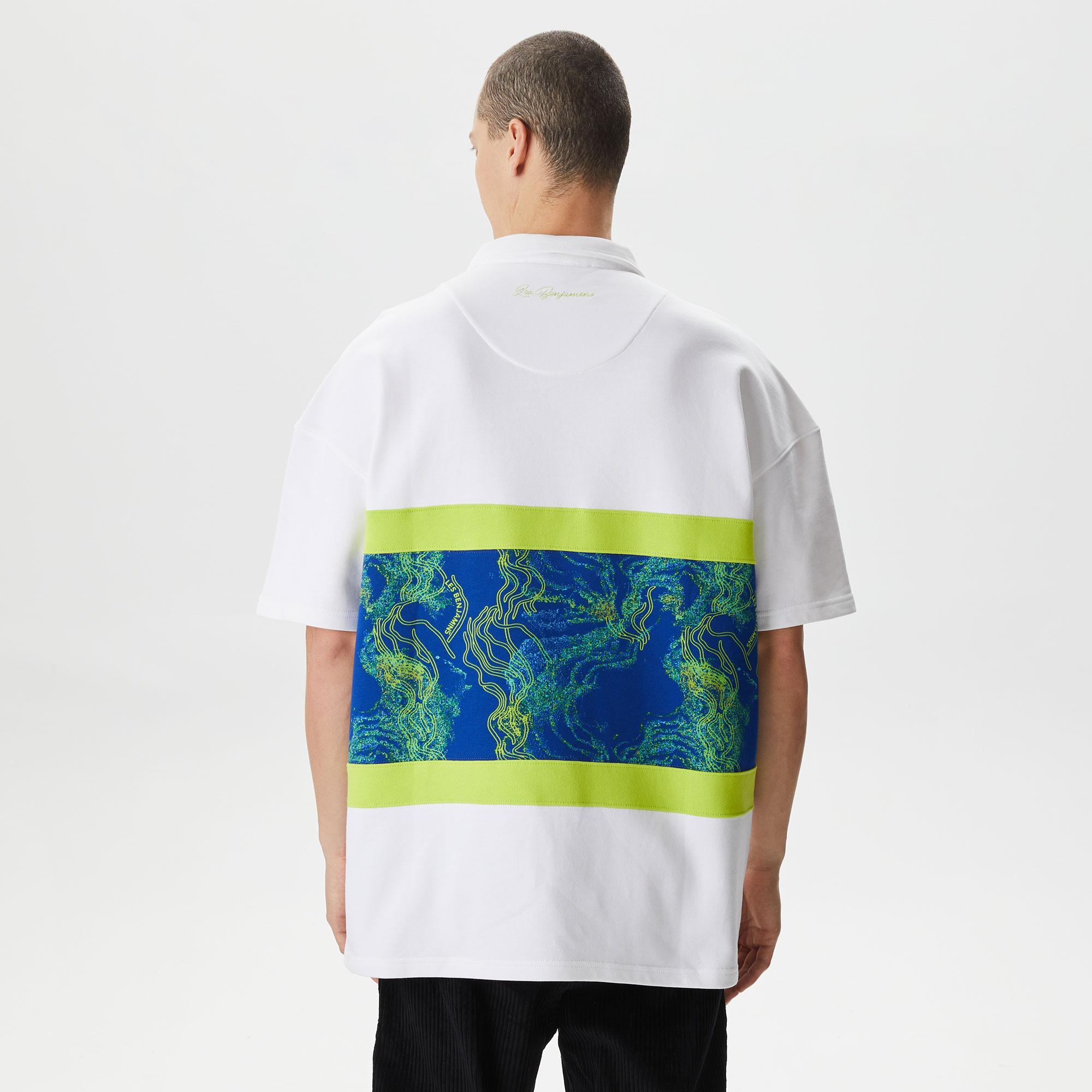 Les Benjamins Kısmet Voyage East to West 003 Erkek Beyaz Polo T-Shirt