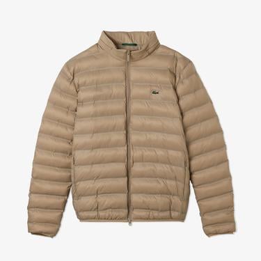  Erkek Kapüşonlu Kapitone Bej Mont