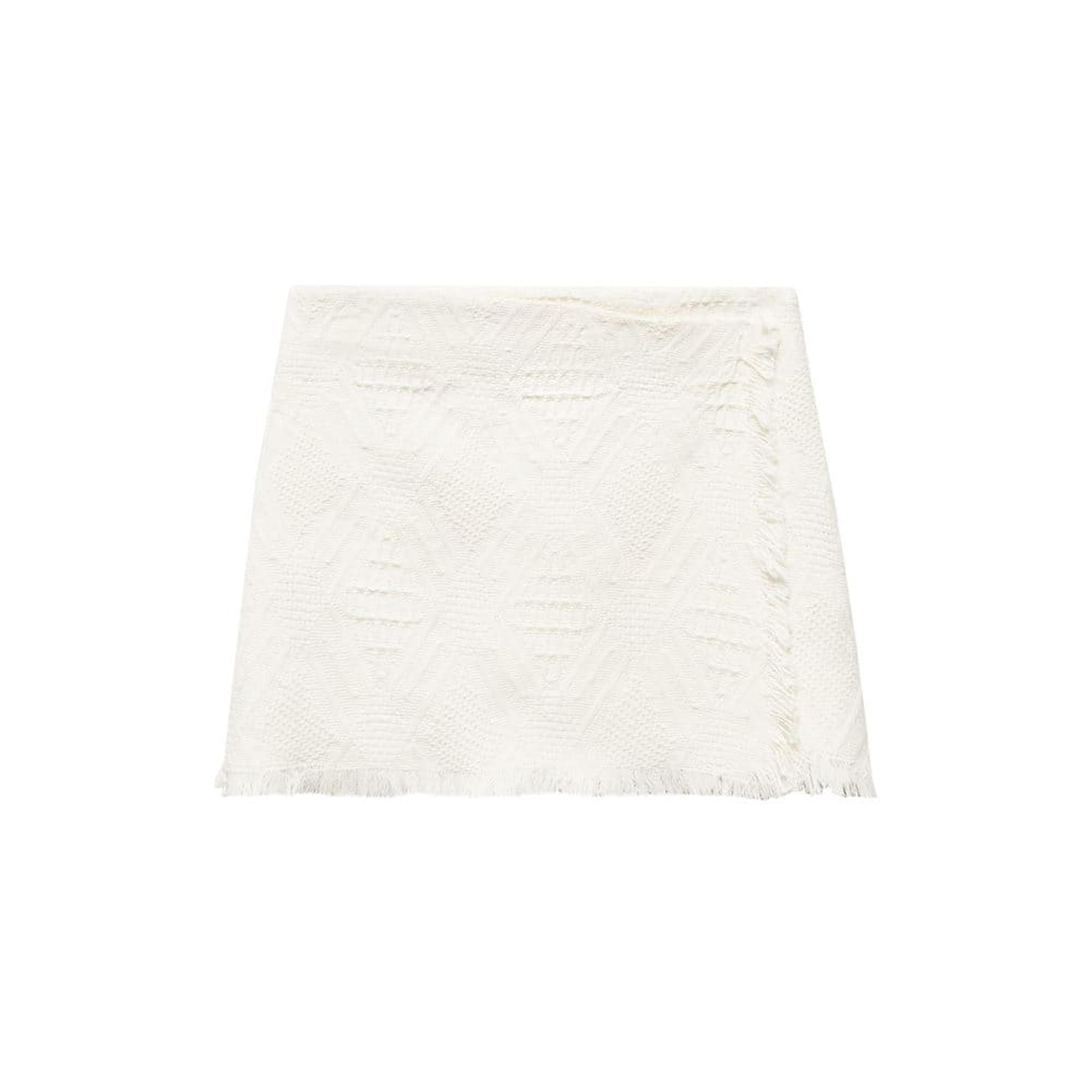 Mango Çocuk Püsküllü Dokulu Etek Ekru