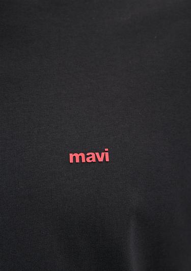  Mavi Mavi Baskılı Siyah Tişört Loose Fit / Bol Rahat Kesim 0612216-900