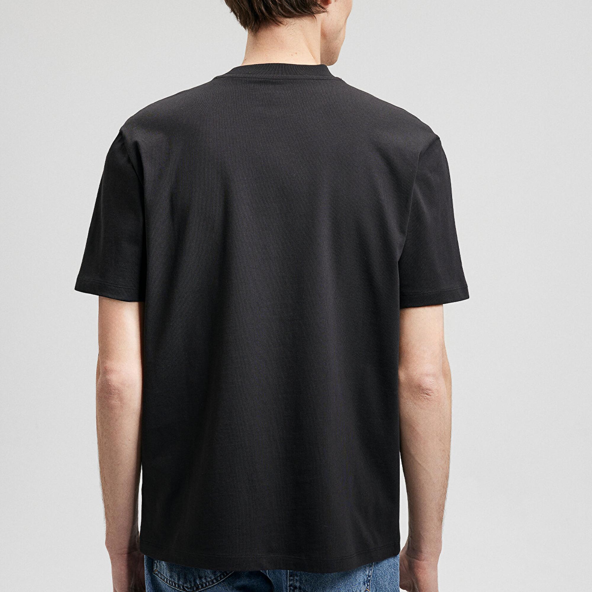 Mavi Mavi Baskılı Siyah Tişört Loose Fit / Bol Rahat Kesim 0612216-900