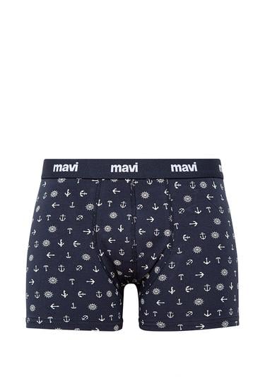  Mavi 3lü Baskılı Lacivert Boxer Seti 0911505-70490
