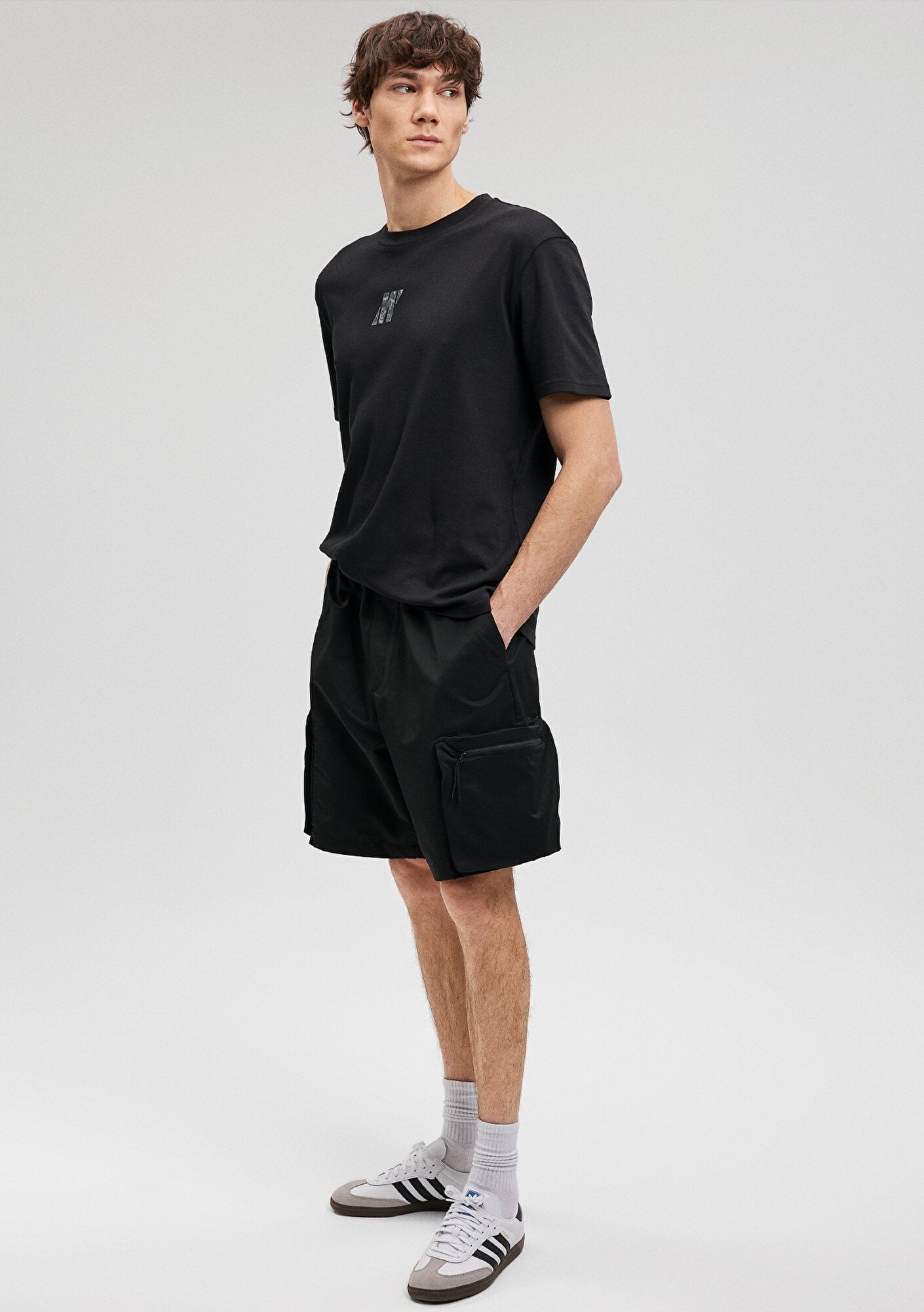  Mavi Siyah Kargo Şort 0410211-900