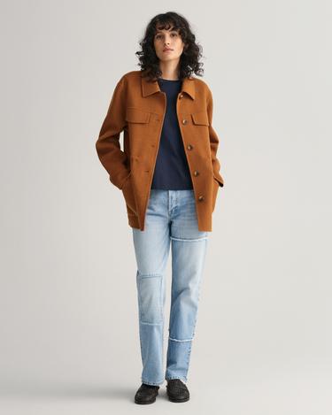  GANT Kadın Lacivert Regular Fit Bisiklet Yaka T-Shirt