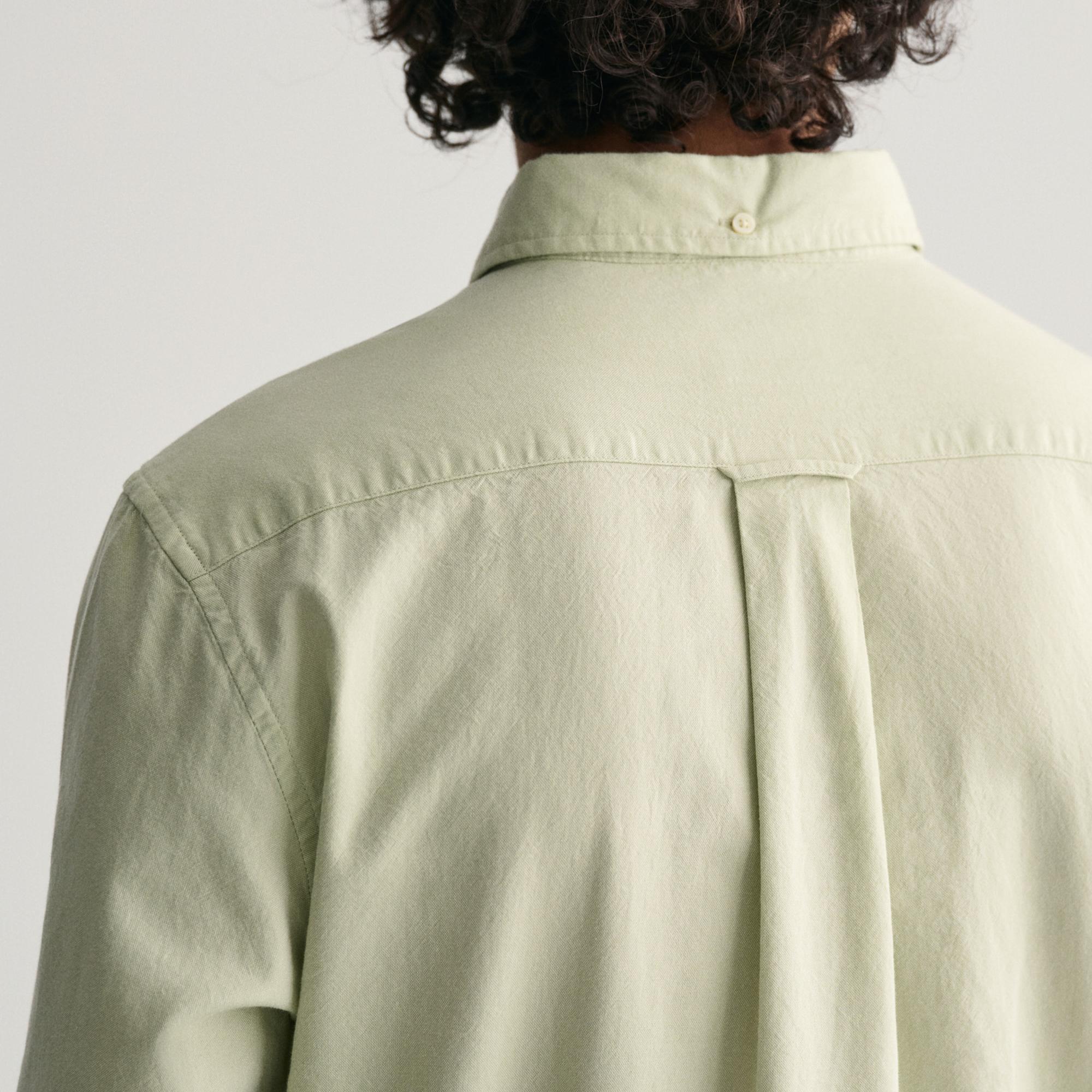 GANT Erkek Yeşil Regular Fit Düğmeli Yaka Oxford Gömlek